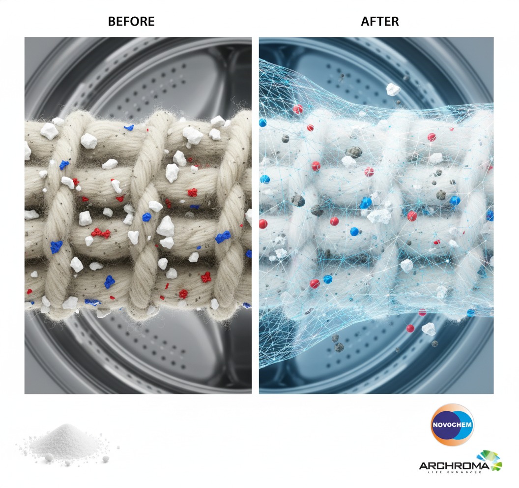 A laboratory setting representing chemical innovation for optical brighteners